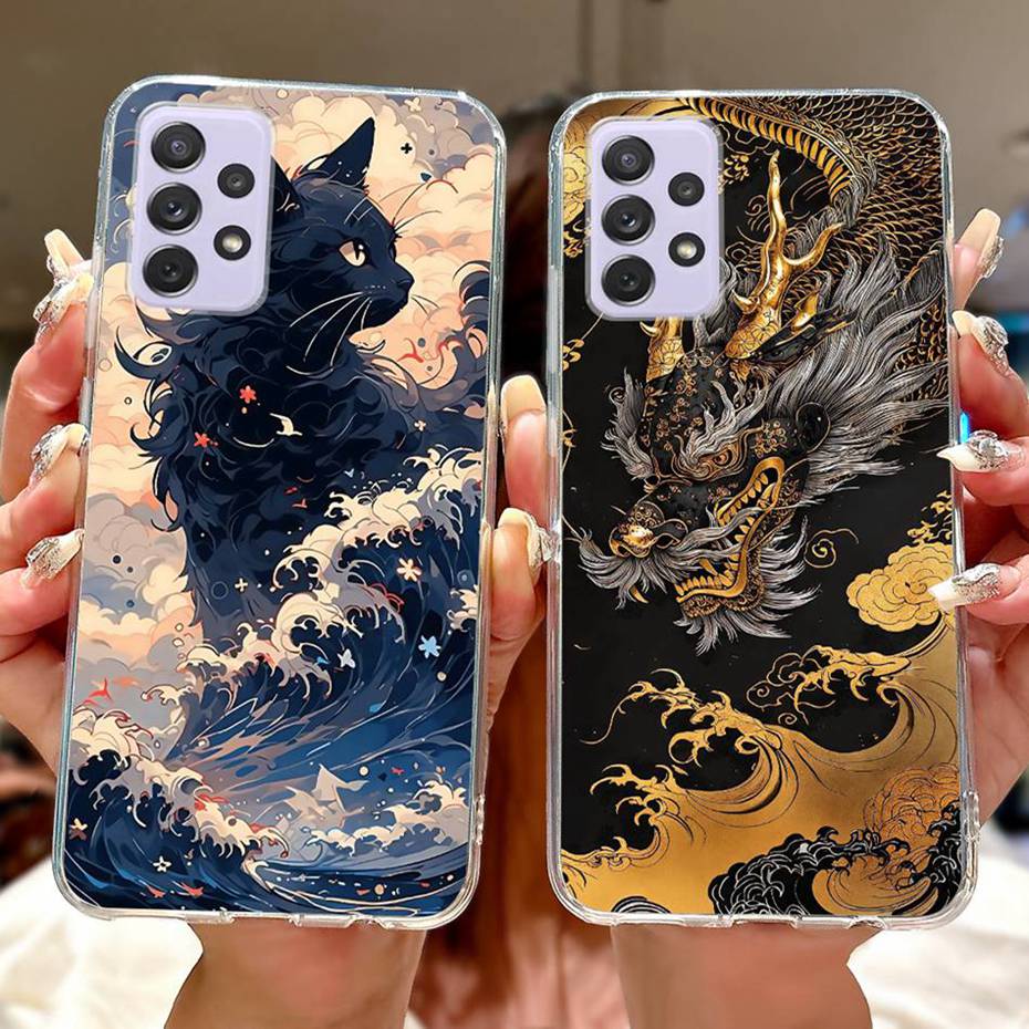 Modische Malerei Hülle Für Samsung Galaxy A72 A52 A52s 5G Weiche Silikon TPU Handyhüllen Für Samsung A72 A52 A52s Hüllen Stoßfänger