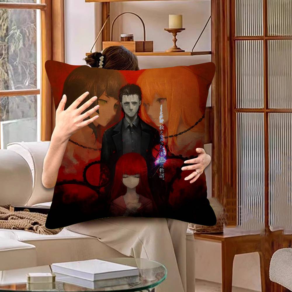 STEINS GATE Pillow Anime Pillow Sofa Bed Head Pillow Cover Cushion Cover 45x45 Cm Fashion