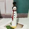 Christmas Santa Claus Figurine Hand-painted Cartoon Snowman Resin Statue Sculpture Holiday Party Home Office Desktop Decoration