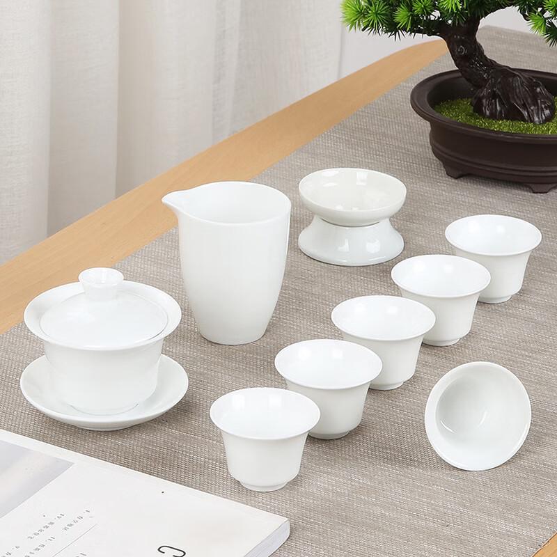 

Jianglai Portable White Porcelain Gaiwan Tea Set