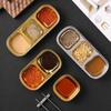 ZISIZ 304 Stainless Steel 4-Compartment Dipping Dish