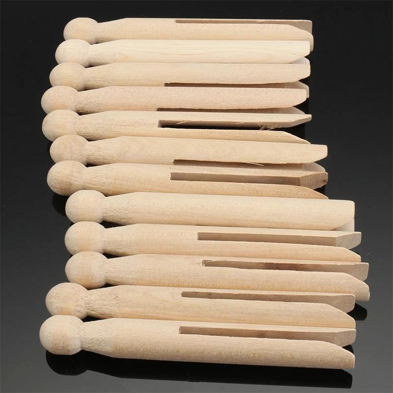 25Pcs 11Cm Wood Dolly Peg Wood Clothes Pins Pegs Traditional Dolly Wooden Clothes Pegs Clothes Pins Clothespins Crafts Supplies
