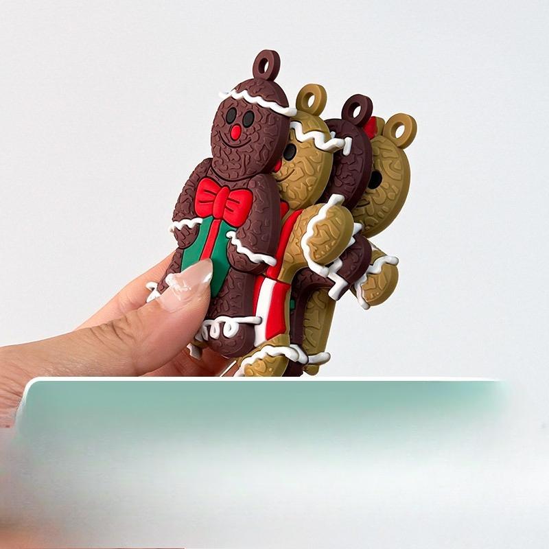 Weihnachtsbaum Anhänger, Lebkuchenmann Weichgummi Weihnachtsatmosphäre Dekoration Schmuck