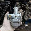 Motorcycle Mixture Component and Replacement Carburetor, PZ26 Manual Choke Configuration with Metal Body for CG125-CG150 Models