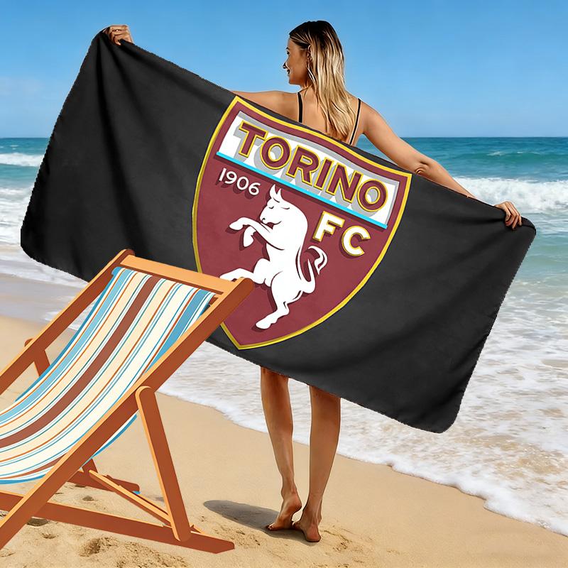 Torino Football Club3 Print Beach Towel, Large Soft Quick Dry Towel for Beach Camping Swimming