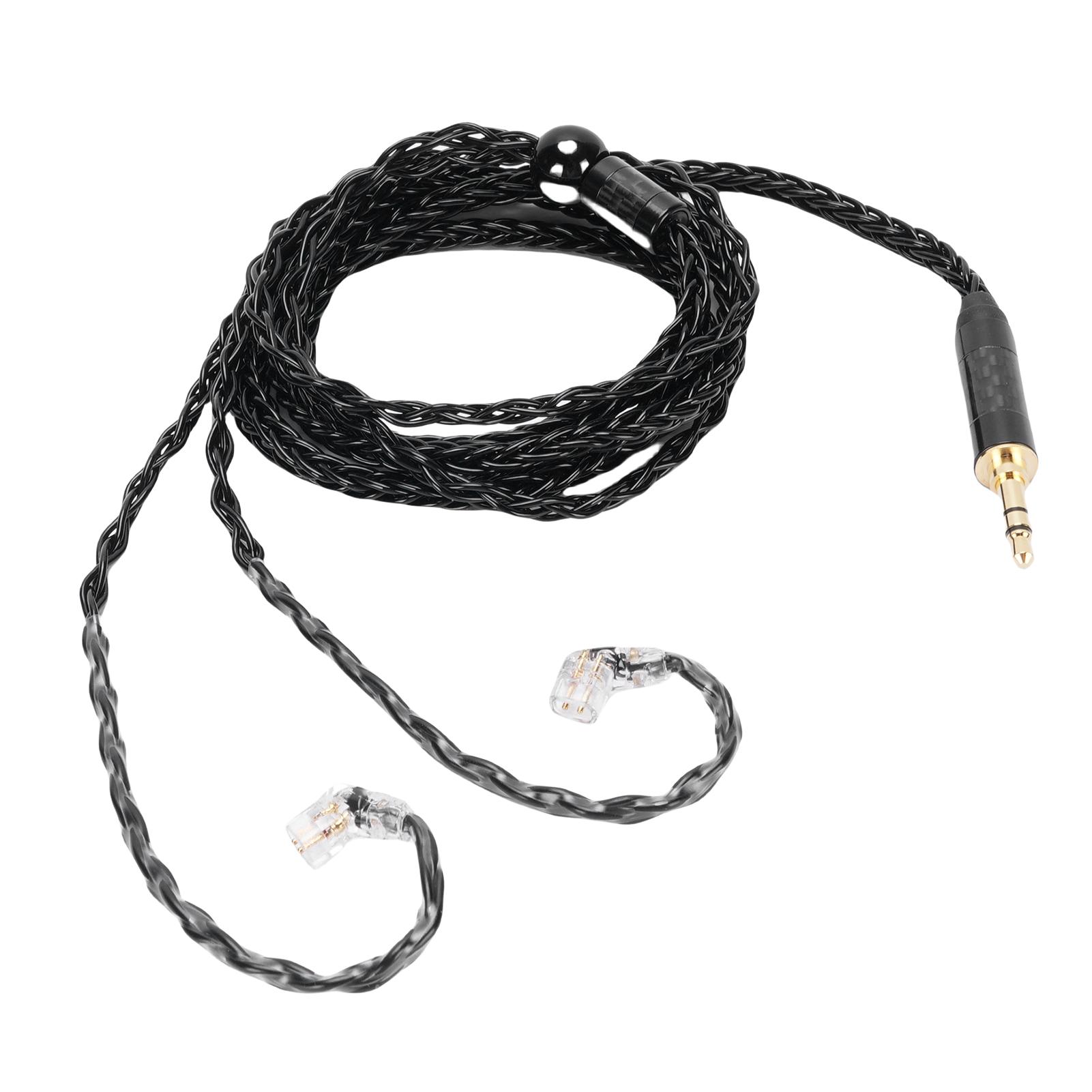 

Кабель для наушников, подходит для ZS10 PRO AS10 PRO X 16 ядер, посеребренный OFC, 3,5 мм на QDC 2-контактный кабель для наушников