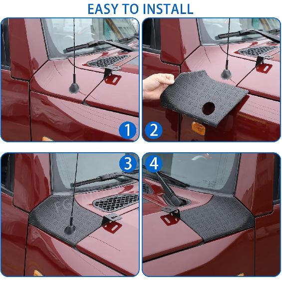 Body Armor Corner Guards Compatible with Toyota FJ Cruiser 2007-2021, ABS Car Hood Side Body Armor Outer Cowling Cover Trim Bezel, 2PCS (Hood Side