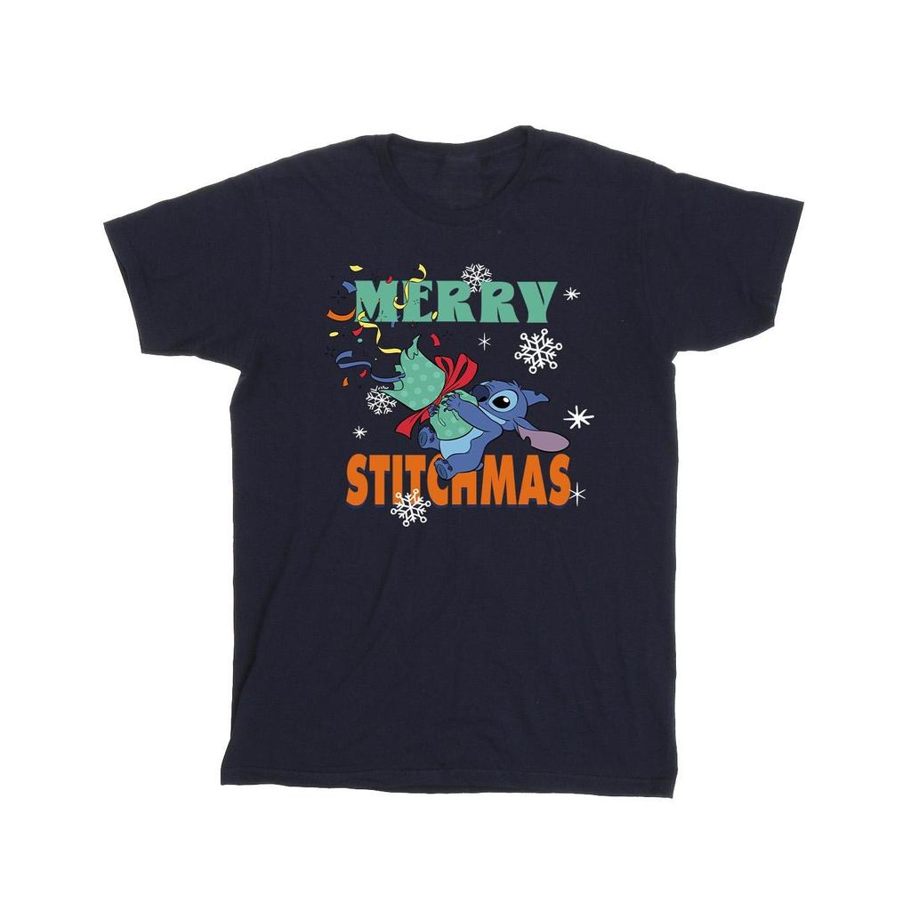 Lilo & Stitch Boys Merry Stitchmas Cotton T-Shirt
