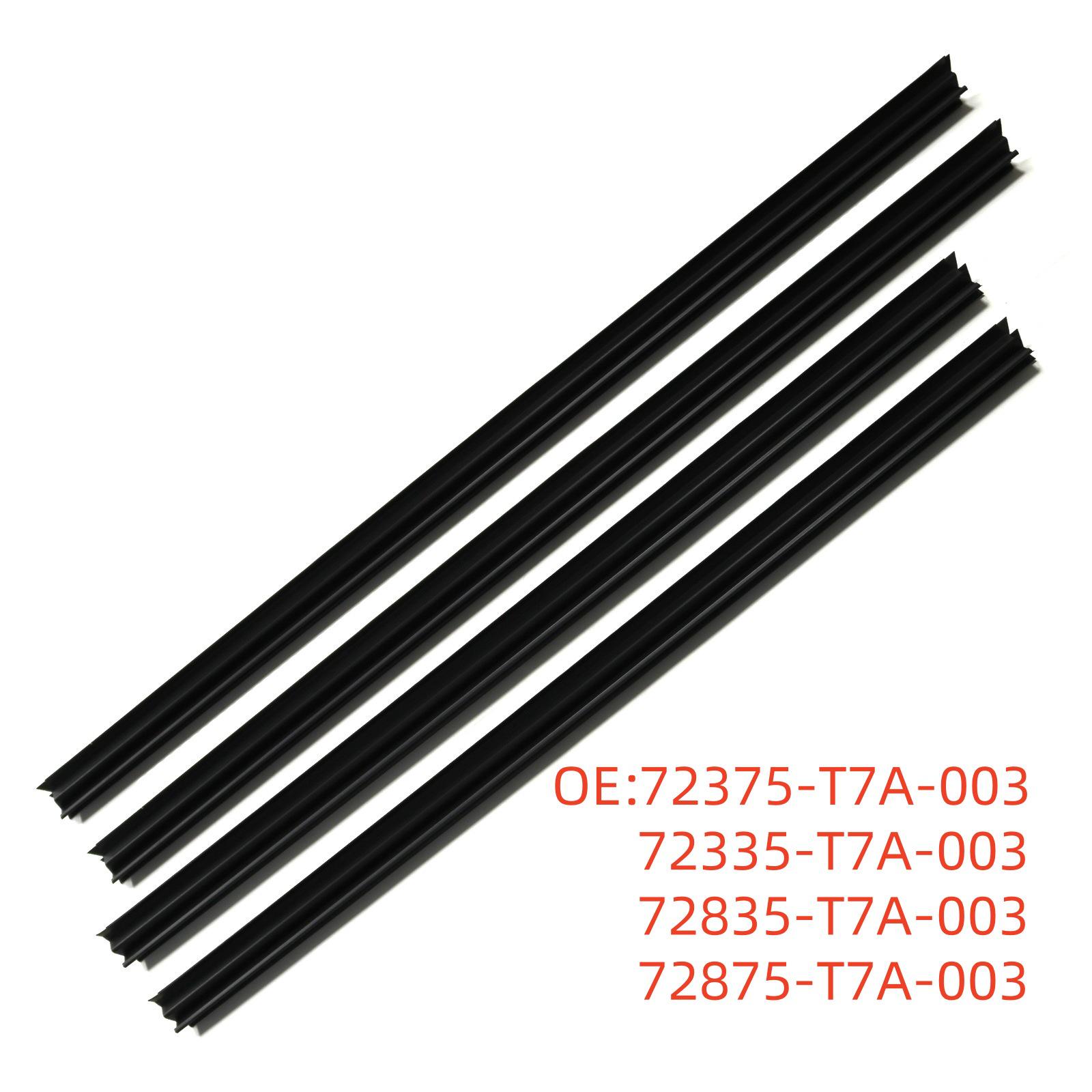 

Binzhi Car Window Inner Weatherstrip: Dustproof & Soundproof Seal for 2015-2021 Front/Rear Glass 72375-T7A-003 72335-T7A-003 72835-T7A-003 72875-T7