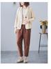 Women's 2024 Spring/Autumn Cotton-Linen Loose Casual Blazer - Plus Size, Long Sleeve, Short Jacket
