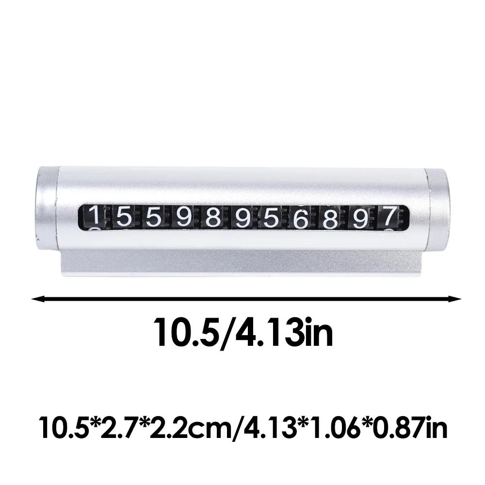 Metal Car Temporary Parking Card Rotate Phone Number Plate Aluminum Stickers Park Stop In Car-styling Auto Accessories