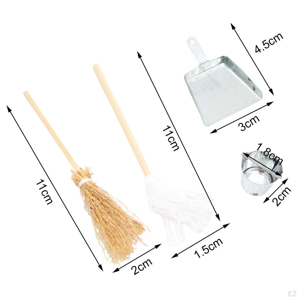 1 12 Furniture Accessories Miniature Dollhouse Cleaning Set Ornaments for Mini Supplies