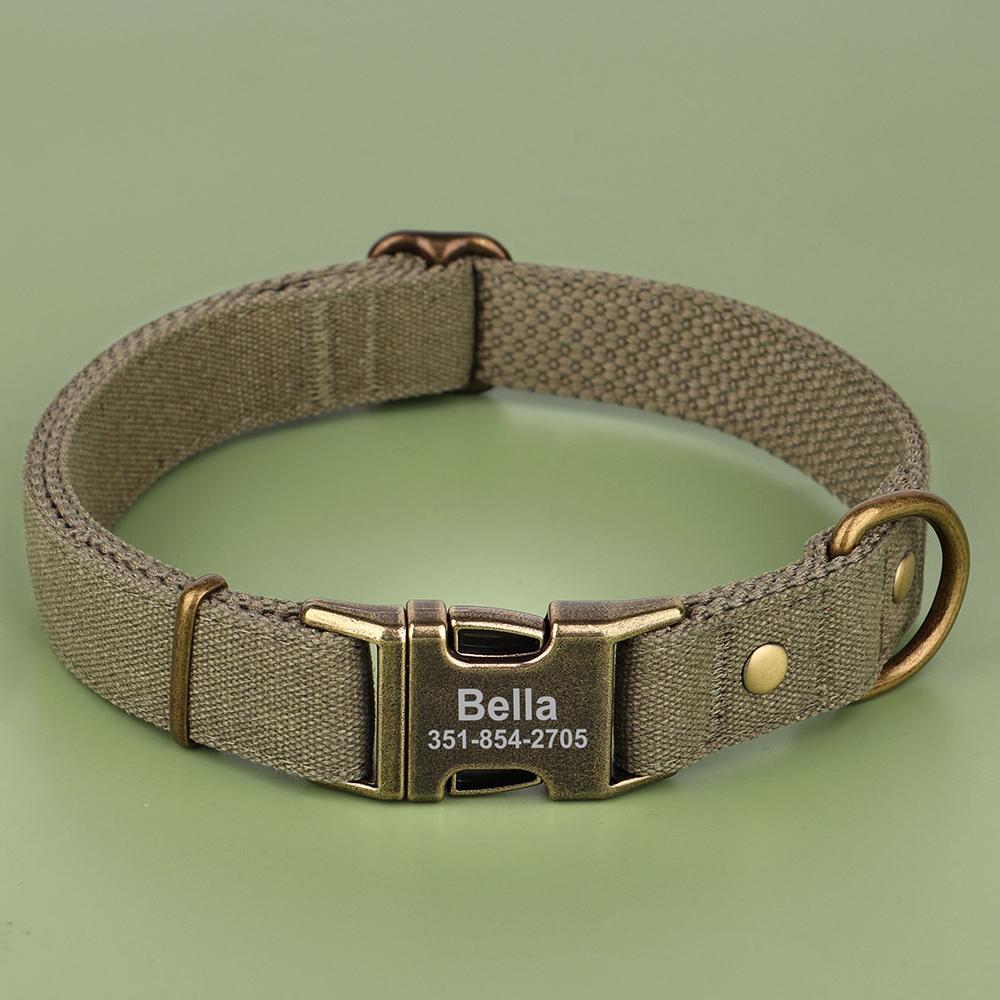 Nový personalizovaný obojek na ID psa z odolného nylonu Oxford obojky se sponou pro psa Gravírování zdarma Jméno Telefon. Pro Pitbull Bulldog Mops