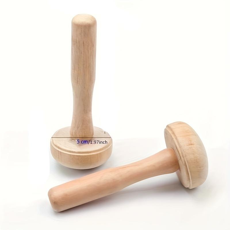 1Pc Wooden Mushroom Roller Paper Printing Ink Rubbing Use Art Craft Printing Tool