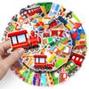50pcs Cartoon Train Stickers: Childlike, Creative & Waterproof Decoration for Helmets, Stationery, and Computers.