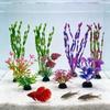 10pcs/set  Artificial Aquarium Plants green/colorful Realistic Faux Water Grass Easy to Install for Fish Tank Aquarium Decor