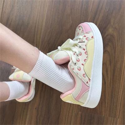 Sweetheart Powder Student Original Color Matching Niche Bread Shoes Women's Autumn New Versatile Casual Sports Board Shoes