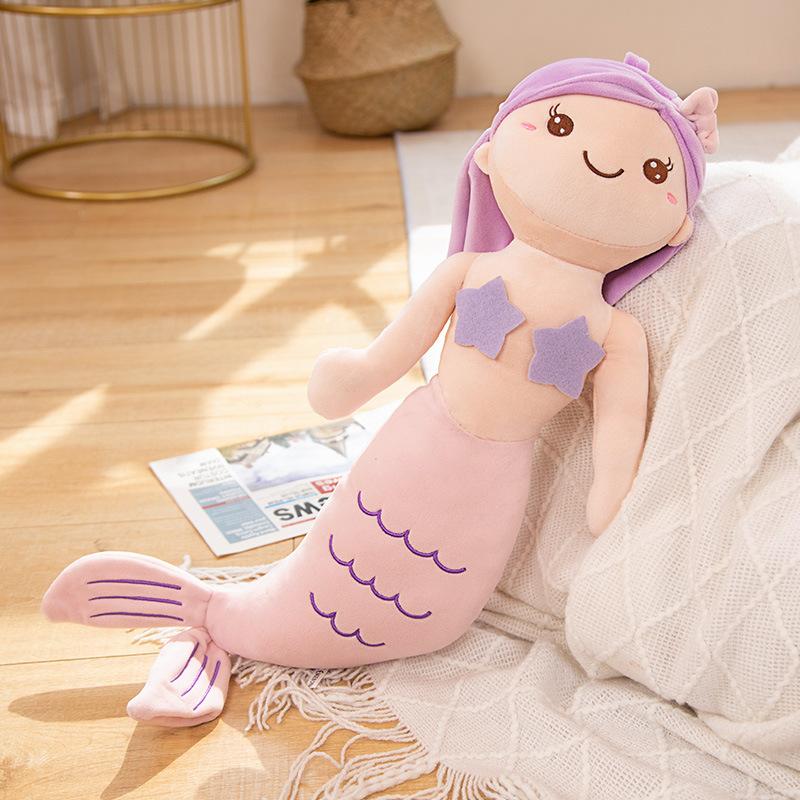 Mermaid Pillow Doll Princess Plush Toy Ragdoll Children Gift Girl Doll Comfort Rag Doll