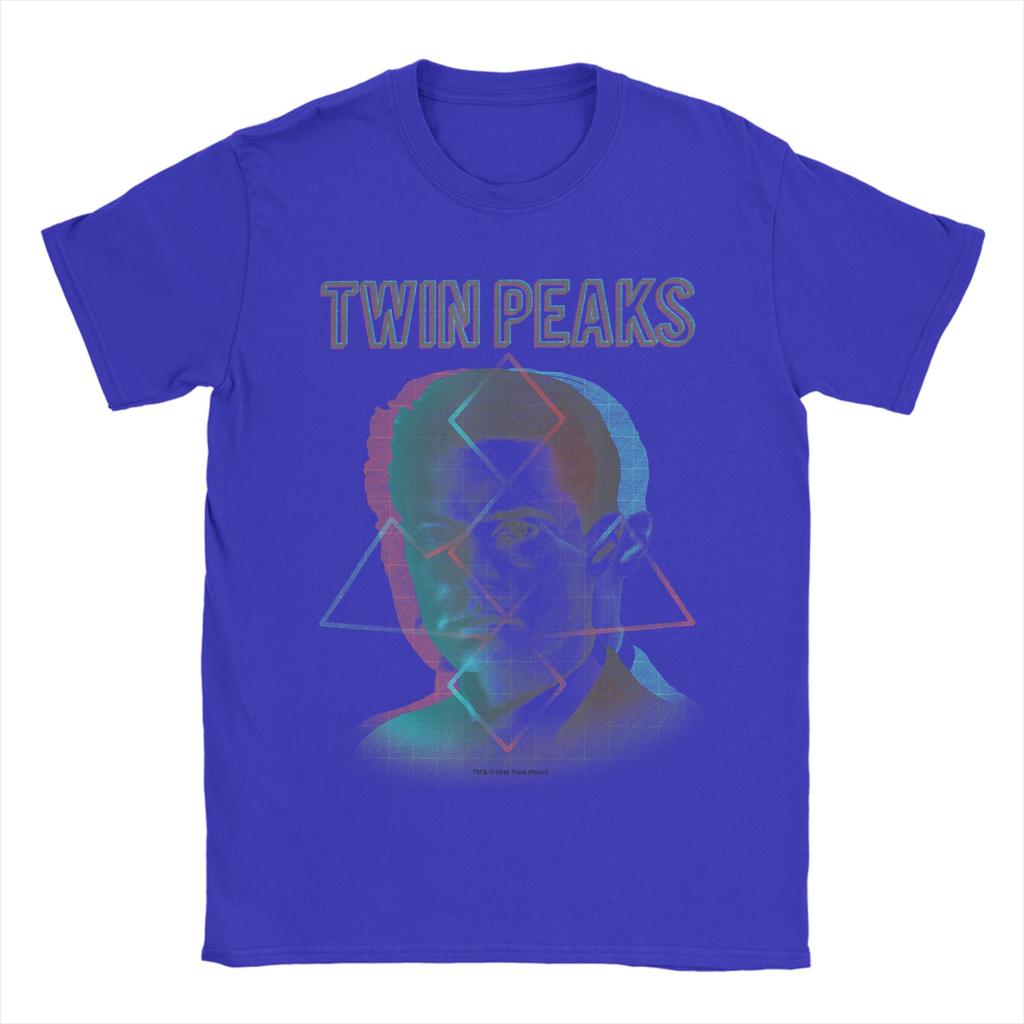 Twin Peaks Agent Cooper Headshot Triangles Hip Hop T Shirts Pure Cotton Tshirt for Adult Aesthetic Design Short Sleeve Tops