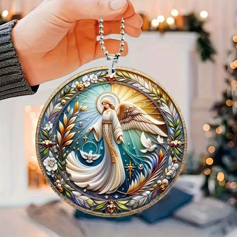 Acrylic 2d Eyecatching Flat Car Hang Pendant Keychain Ideal For Home And Decoration Car