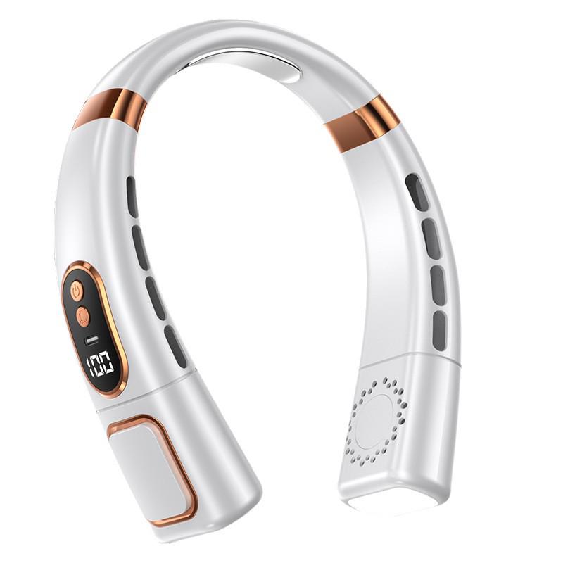 Leafless USB Neck Fan: Silent, High Power, Portable & Rechargeable