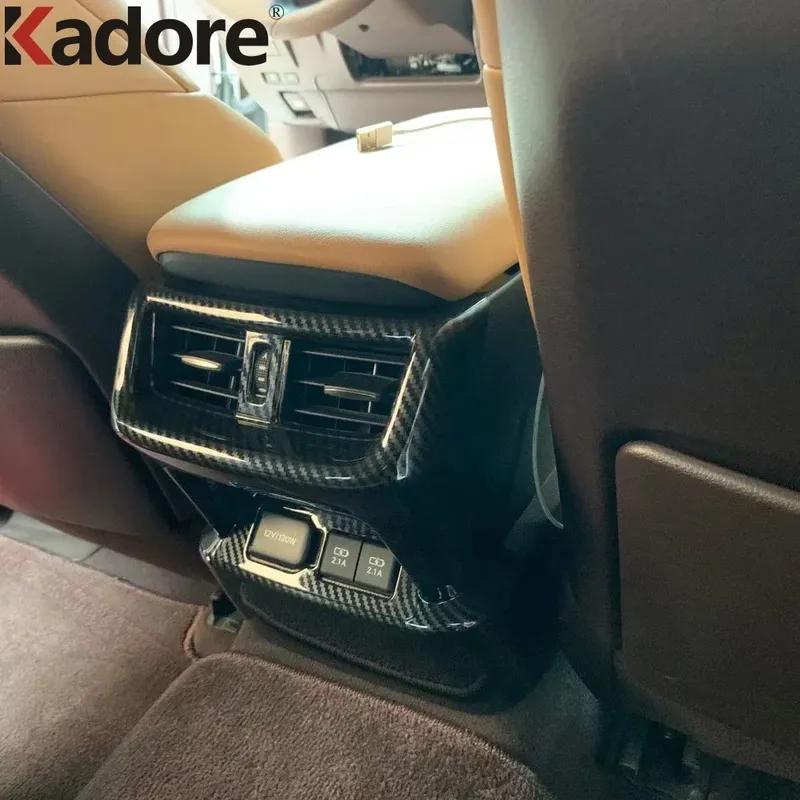 Car Armrest Box Rear Air Condition Vent Outlet Cover Trim For Lexus ES 250 350 300h -2024 Carbon Fiber Interior Accessories