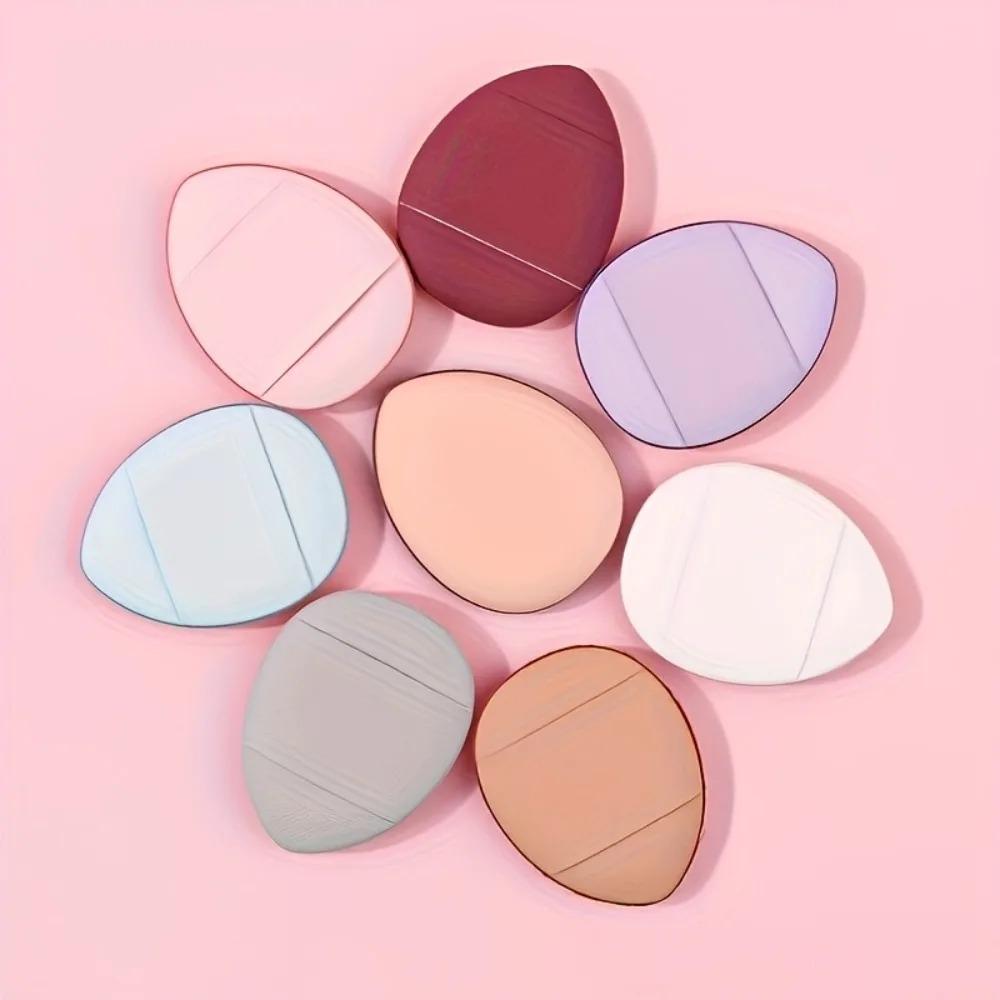 7Pcs Mini Finger Puff Multi Color Makeup Sponge Flawless Finish for Foundation Concealer Blush Easy Clean Compact Makeup Tools