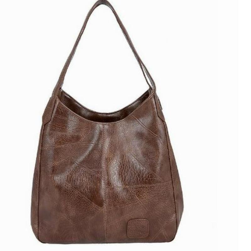 Soft Europeanamerican Womens Retro Leather Shoulder Tote Bag