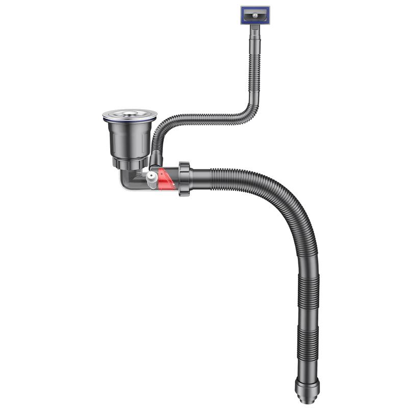 CVBAB Kitchen Sink Drain Pipe Set for Single Basin