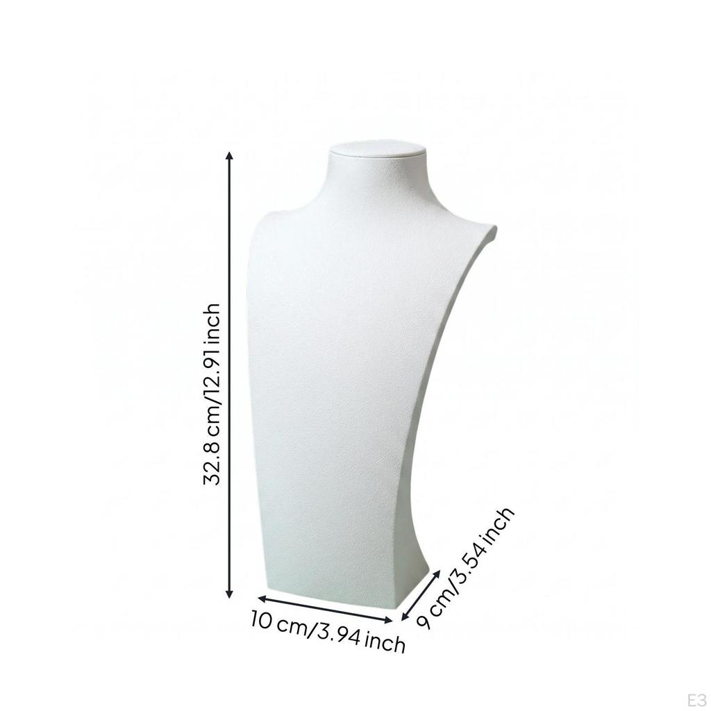 Necklace Display Bust Short Neck Jewelry Sloping Shoulders Holder Stand S