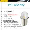 4pcs P13.5S PR2 PR3 LED Miniature Lamp DC 3V 4.5V 6V 12V 18V 1SMD Warm White For Flashlight Replacement Bulb Torches Work Light