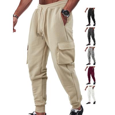 Neue Herren Sport Dicke Mehrfach-Taschen Jacquard Kleine Quadratische Lässige Arbeitshose Herrenbekleidung Streetwear Herren Cargohose