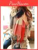 Women Scarf For Winter Plaid Korean Style Tassel Shawl In Imitation Cashmere