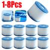 1-8pcs Pool Water Filter Cartridges Type VI Spa Filter Cartridge Soft Rubber Ends Pool Filter for Intex Filter Pool Accessories