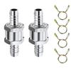 Automotive Aluminum Alloy One-Way Fuel Check Valve 6-12mm for Backflow Prevention and Leak Proofing