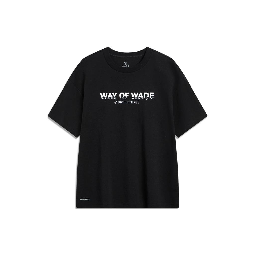 Li-Ning Wade Series Letter Print Ice-Touch T-Shirt Men Tops Black AHST325-1