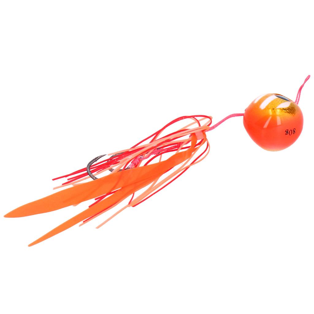 Tungsten Steel Boat Fishing Iron Plate Luminous Beard Sea Fishing Hard Lure Bait with HookA Type Red