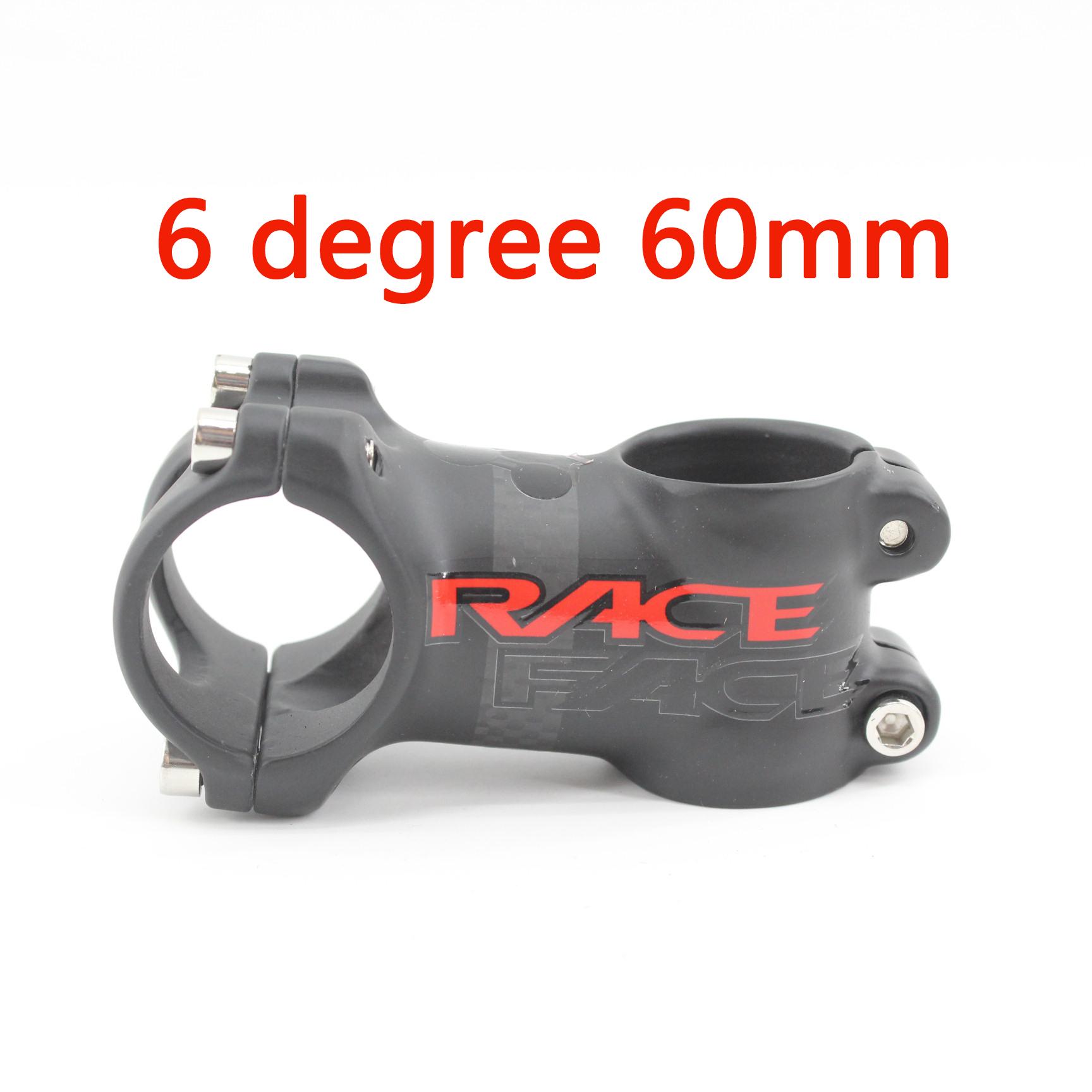 Brand New Next Mountain Road bike Matt Alloy Carbon fibre Bicycle Stem 6 17 angle degrees MTB 31.8*60-120mm 6 degree 60mm