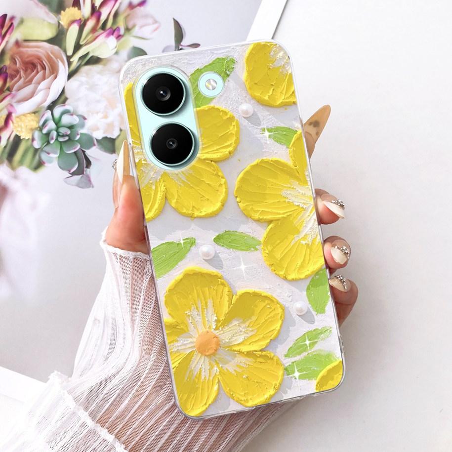 Case For Xiaomi Poco X8 Pro Max Cover Popular Flower Soft Silicone Transparent TPU Bumper For Xiaomi Poco X8 Pro X8ProMax Fundas