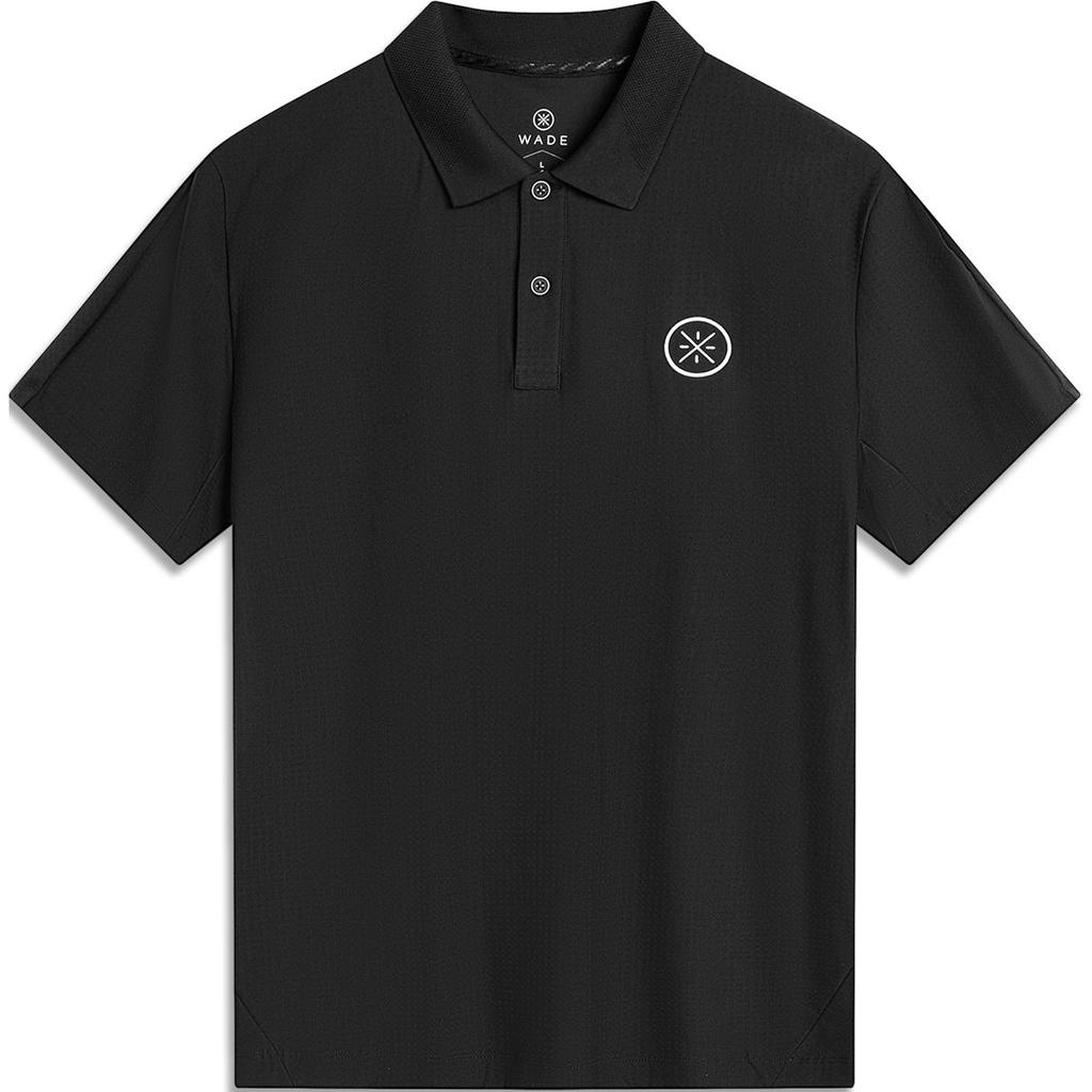 Li Ning Wade Collection Polo Shirts Men's Black Polo Collar Moderate Other APLU015-1