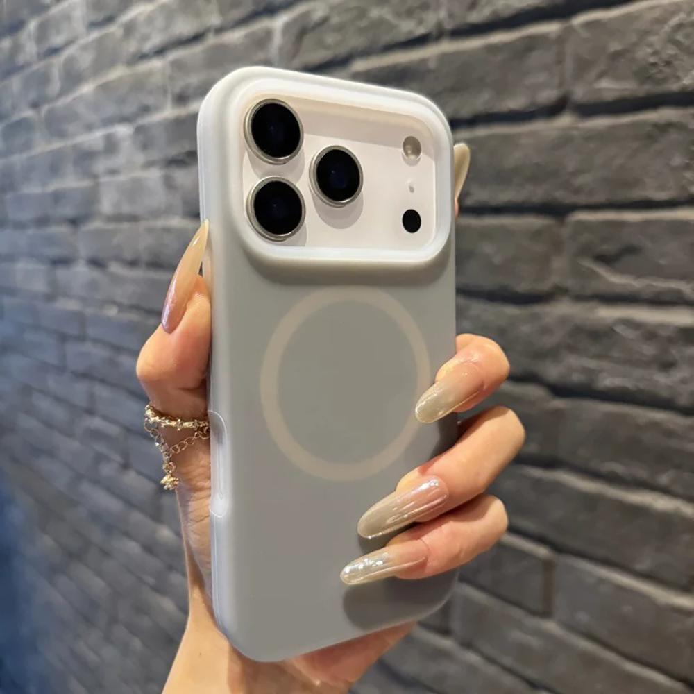 For Magsafe Candy Jelly 2 IN 1 Phone Case For iPhone 17 16 15 Pro Max Soft Silicone Matte Cases For iPhone 14 13 Pro Max Cover