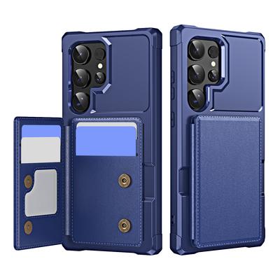 For Samsung Galaxy S25 Edge S24 S23 Ultra Wallet Case with Card Slot, Folio Flip RFID Blocking Protective Phone Cover with Stand
