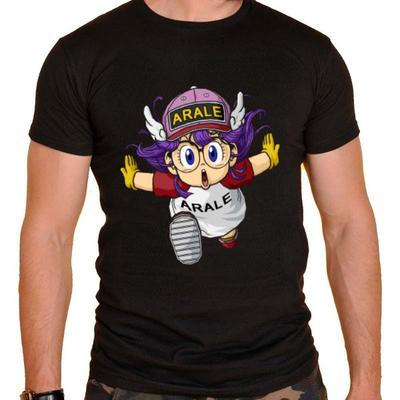 ARALE Classic Sweet Girls Man Cotton TShirt Dr Slump Norimaki Arare Cartoons Anime Blusas Harajuku Casual Short Sleeve Tops