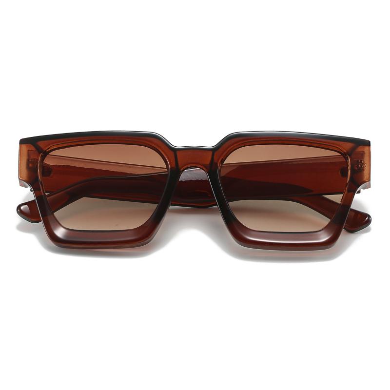 Fashion Retro Tortoiseshell Square Sunglasses Women Men Brand Designer Vintage Chunky Sun Glasses Lentes  Mujer S195