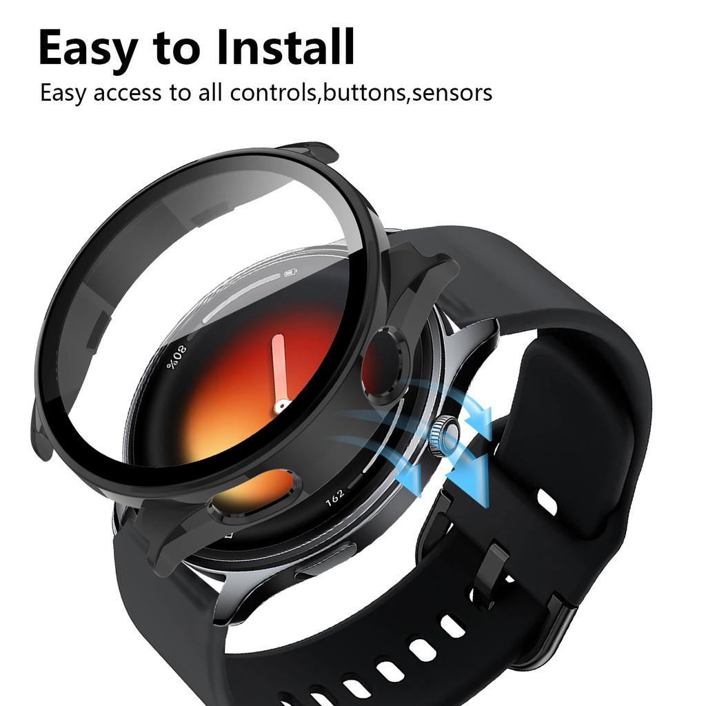 Silicone Strap & PC Case + Tempered Glass for Xiaomi Watch 5 Full Shell Screen Protector Bumper Cover Strap Smart Accessorie Set