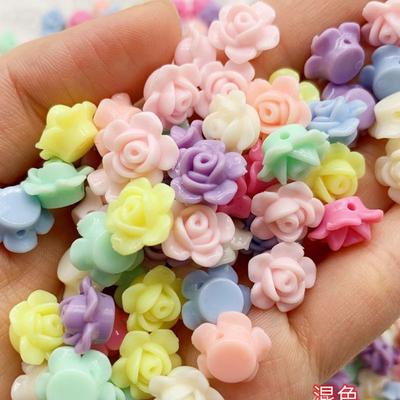 Acryl Perforiert Rose Macaron Farbe DIY Perle Handgemachtes Material