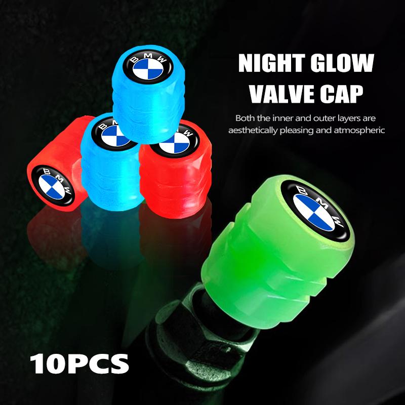 Car Wheel Tire Valve Caps Fluorescent Dust Auto Decor Accessories For BMW M Performance E36 E46 E60 E90 E91 E92 E93 F30 F20
