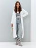 Damen Casual Nerzartiger Weißer Strickpullover Cardigan für Herbst & Winter