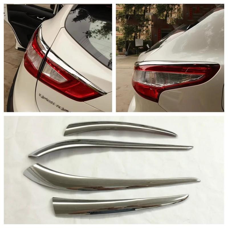 Per Nissan Qashqai J11 2014 2015 2016 2017 ABS Copertura Cornice Sopracciglio Lampada Fanale Posteriore Trim Guarnizione Modanatura Accessori Styling Auto
