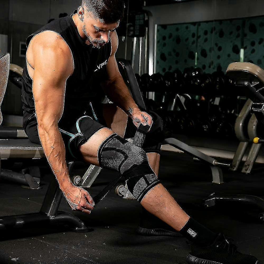 Kniebandage zur Schmerzlinderung, Unterstützung, Kompressionsmanschetten mit abnehmbaren Bändern